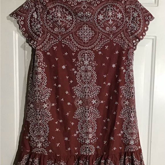 ANTHROPOLOGY Feather Bone Embroidered Ynez dress - Picture 3 of 4